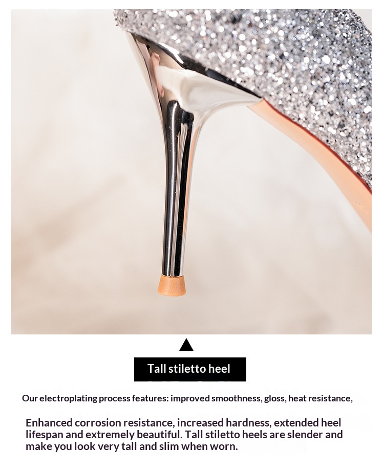 Dansschoenen voor dames met naaldhak strass en glitter_voghion.com
