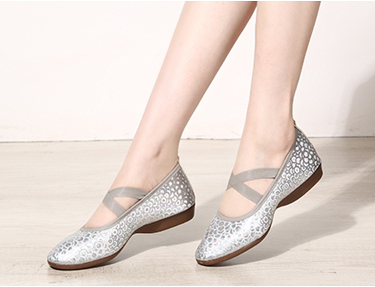 Rote Lederschuhe Für Damen Zum Tanzen Mit Weicher Sohle Und Absatz_voghion.com
