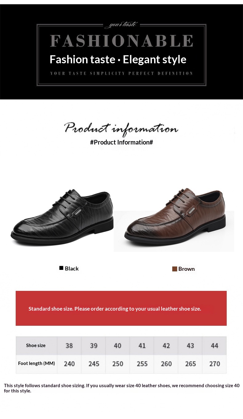 Men's Retro Leather Casual Shoes Lace-up Business Formal Style_voghion.com