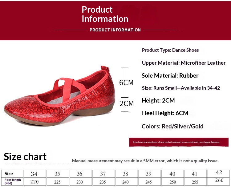 Rote Lederschuhe Für Damen Zum Tanzen Mit Weicher Sohle Und Absatz_voghion.com