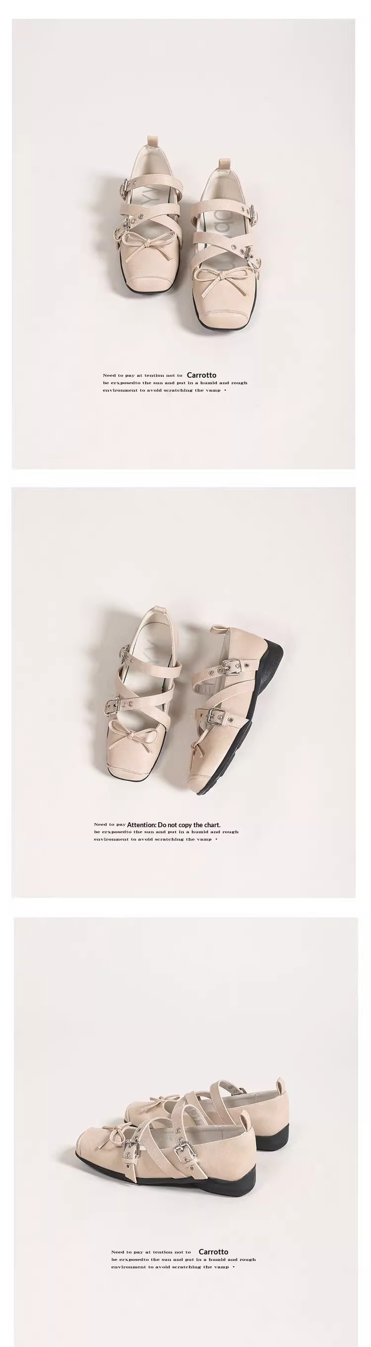 Women's Retro Ballet Dance Shoes With Bow And Square Toe_voghion.com