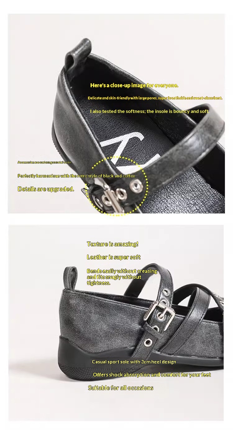 Women's Retro Ballet Dance Shoes With Bow And Square Toe_voghion.com