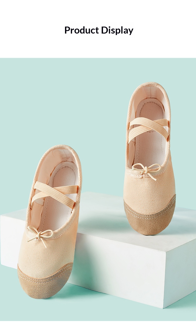 Sapatilhas de ballet para crianças com sola macia estilo étnico_voghion.com
