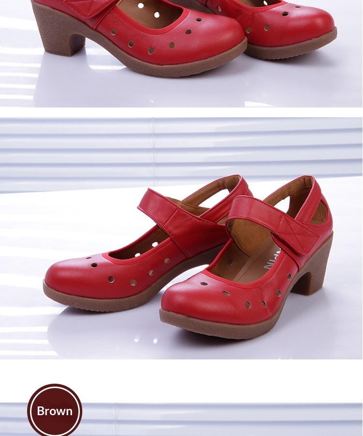 Comfortable Women's Square Toe Dance Shoes With Medium Heel_voghion.com