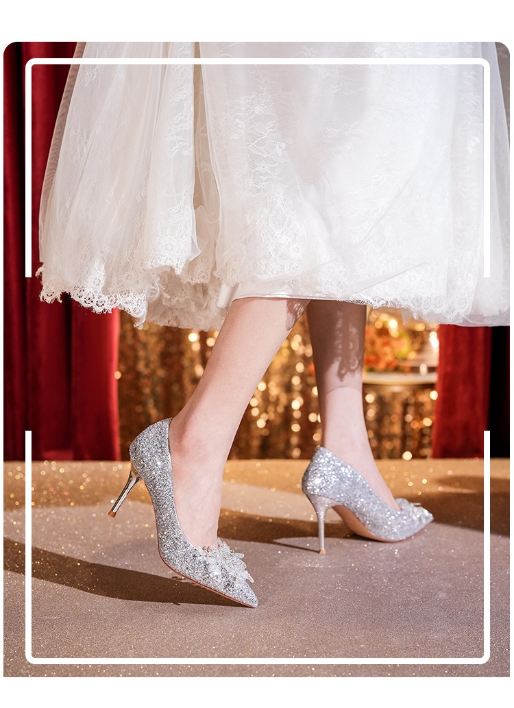 Dansschoenen voor dames met naaldhak strass en glitter_voghion.com