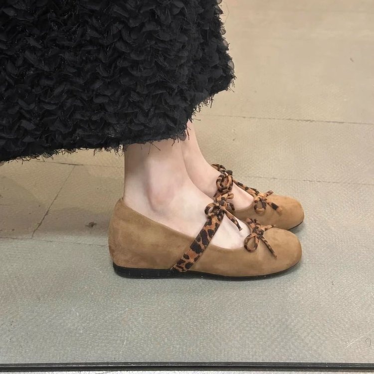 Chaussures de danse mary jane imprimé léopard style rétro_voghion.com