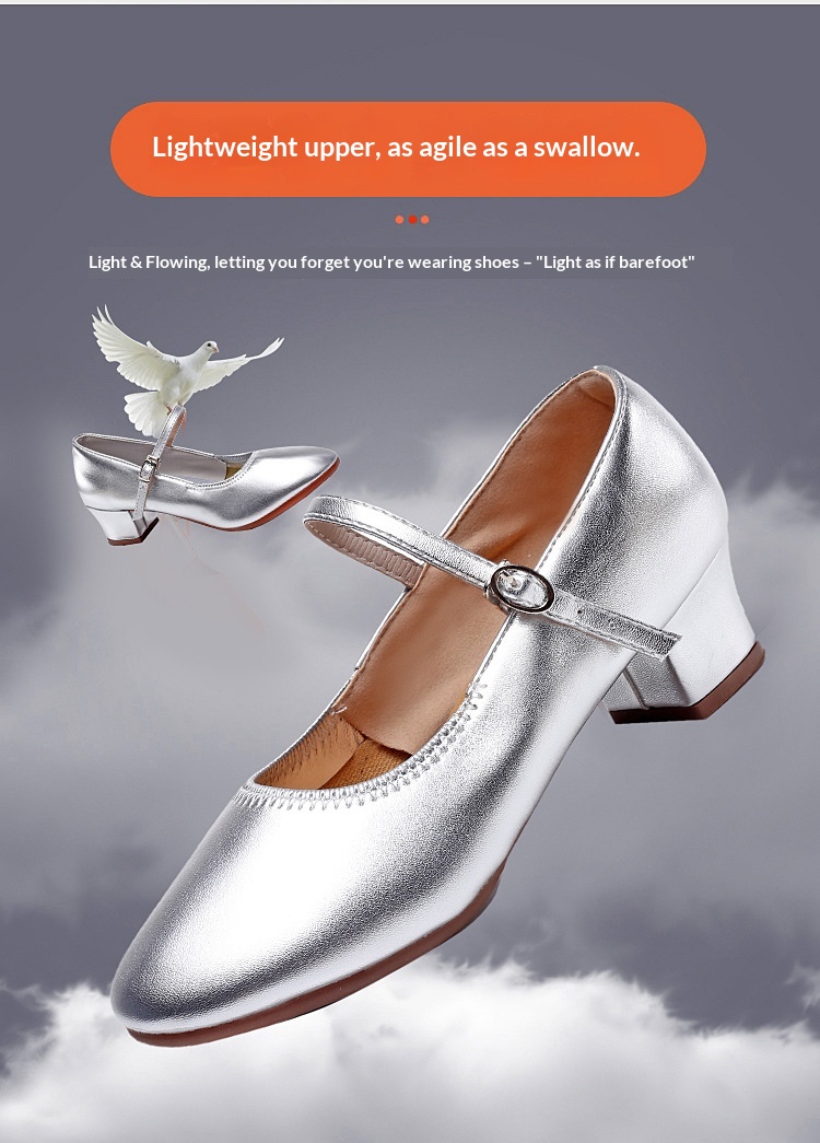Professional Latin Dance Shoes For Women With Low And Medium Heel_voghion.com