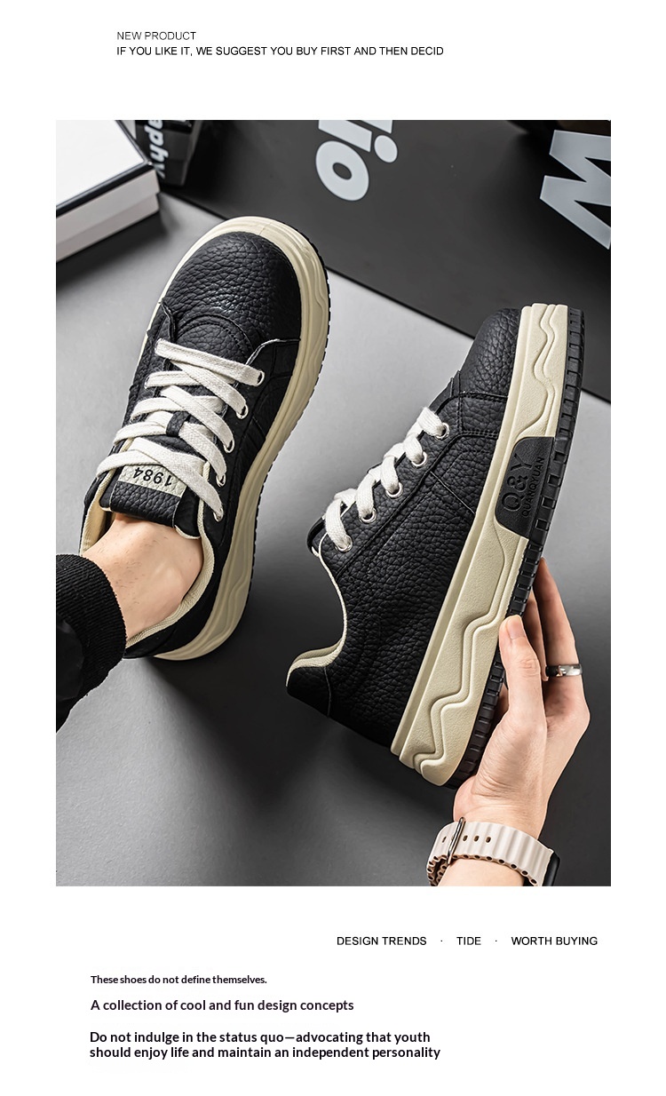 Chaussures décontractées homme sportives compensées élégantes_voghion.com