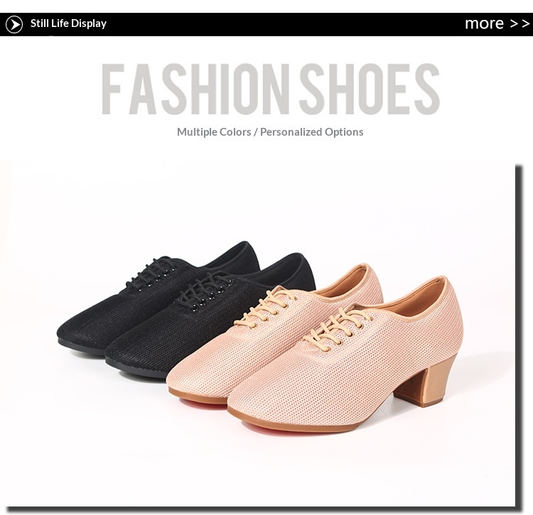 Latijnse dansschoenen voor dames met ademend mesh en zool_voghion.com