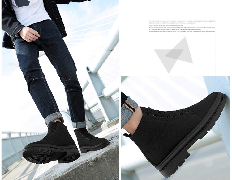 Men's Breathable High-top Sneakers Casual Height-increasing Shoes_voghion.com