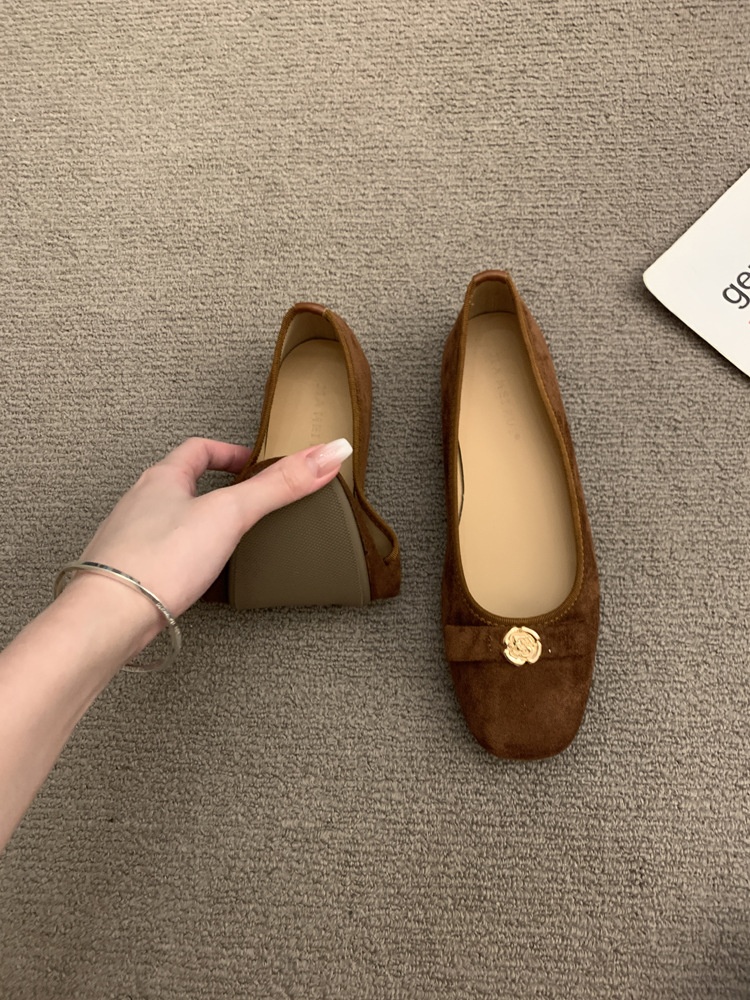 Bailarinas para mujer, zapatos de danza cómodos punta cuadrada_voghion.com