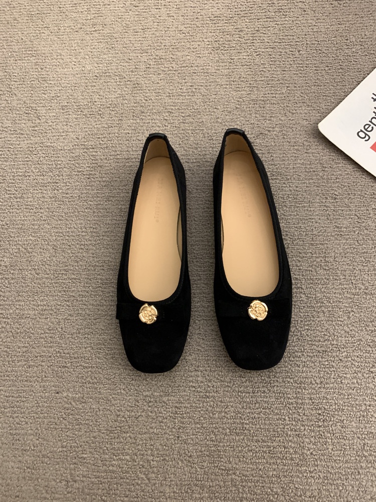 Bailarinas para mujer, zapatos de danza cómodos punta cuadrada_voghion.com