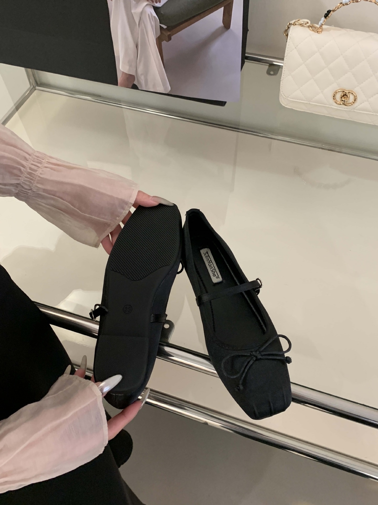 Women's Satin Square Toe Ballet Dance Shoes Fairy Style Flat_voghion.com