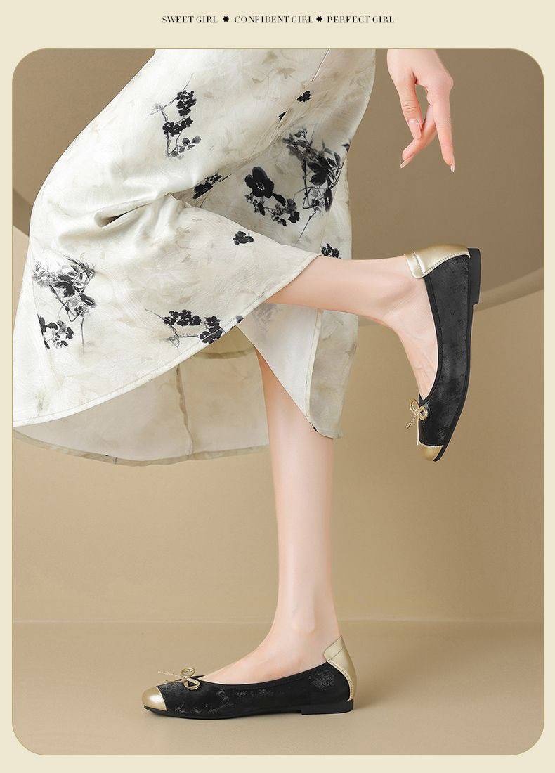 Ballerines de danse en cuir véritable pour femme souples_voghion.com
