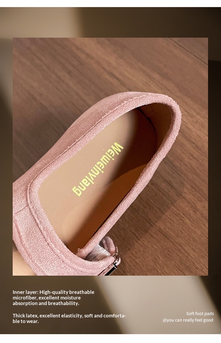 Scarpe da danza mary jane in camoscio stile francese da donna_voghion.com