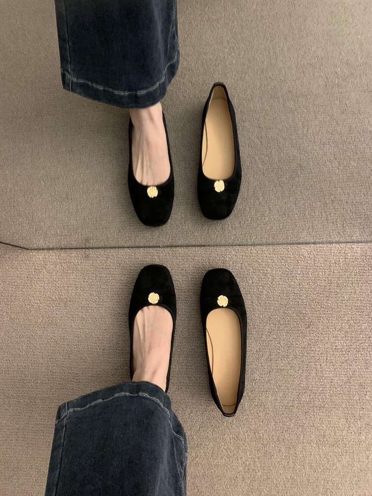 Bailarinas para mujer, zapatos de danza cómodos punta cuadrada_voghion.com
