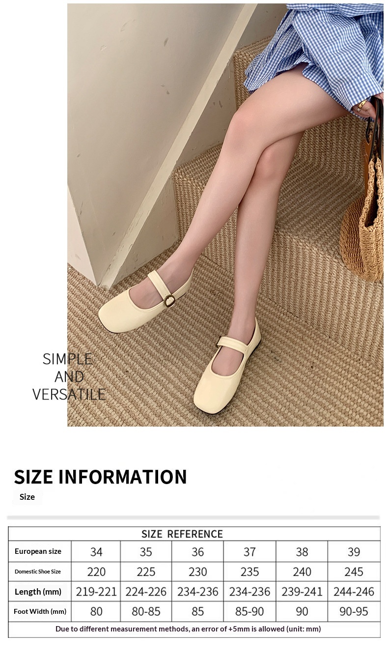 Mary jane dansschoenen voor dames plat met bandje retro stijl_voghion.com