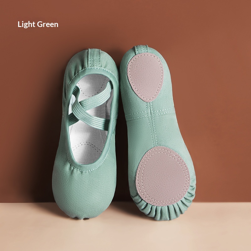 Sapatos de dança infantis para meninas, com sola macia, para prática, adultos, para exame de arte, modelo Morandi, coloridos, para balé de verão._voghion.com
