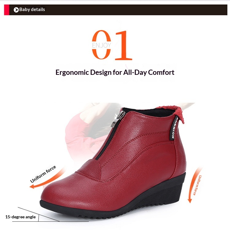 Women's Winter Dance Boots Flat Cold-proof Square Dance Shoes_voghion.com