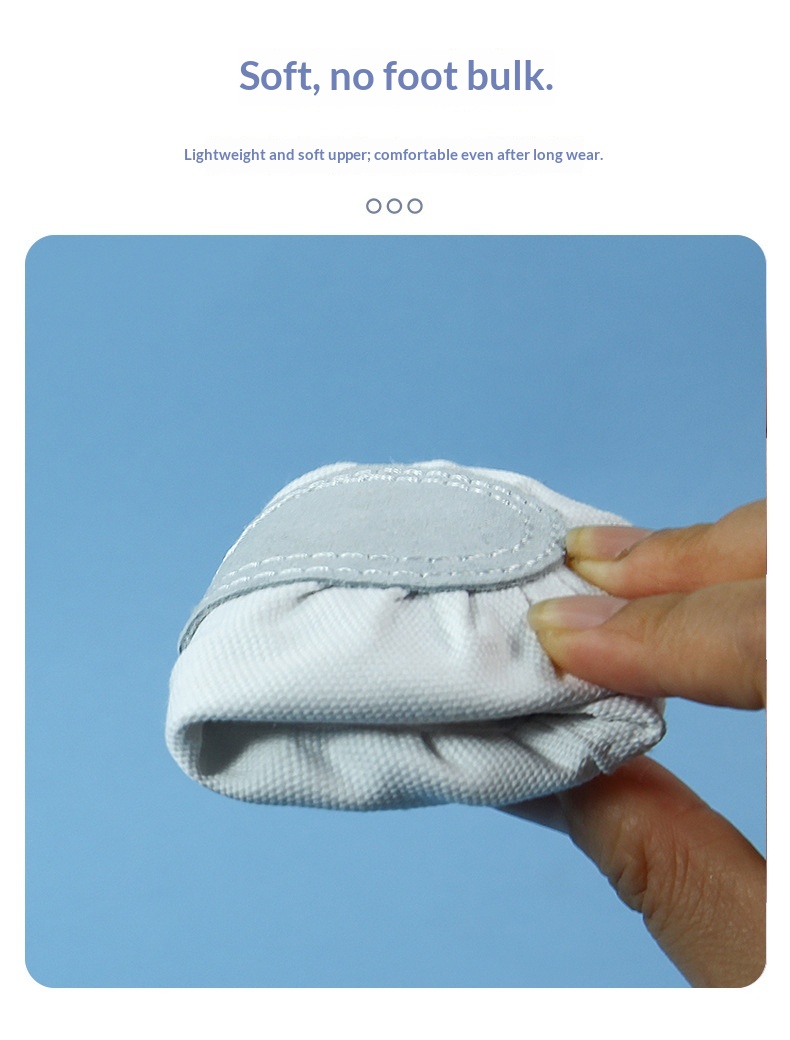Chaussons de danse enfant blancs souples pour ballet et école_voghion.com