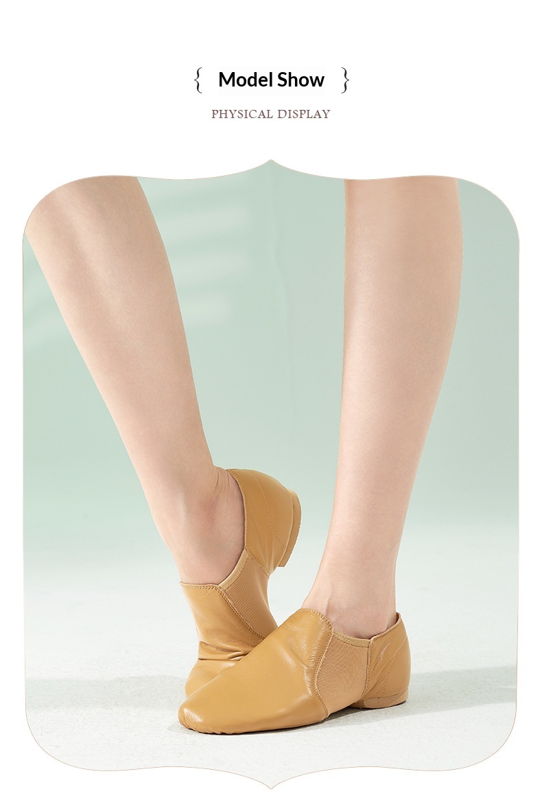 Women's Leather Jazz And Latin Dance Shoes For Professional Practice_voghion.com