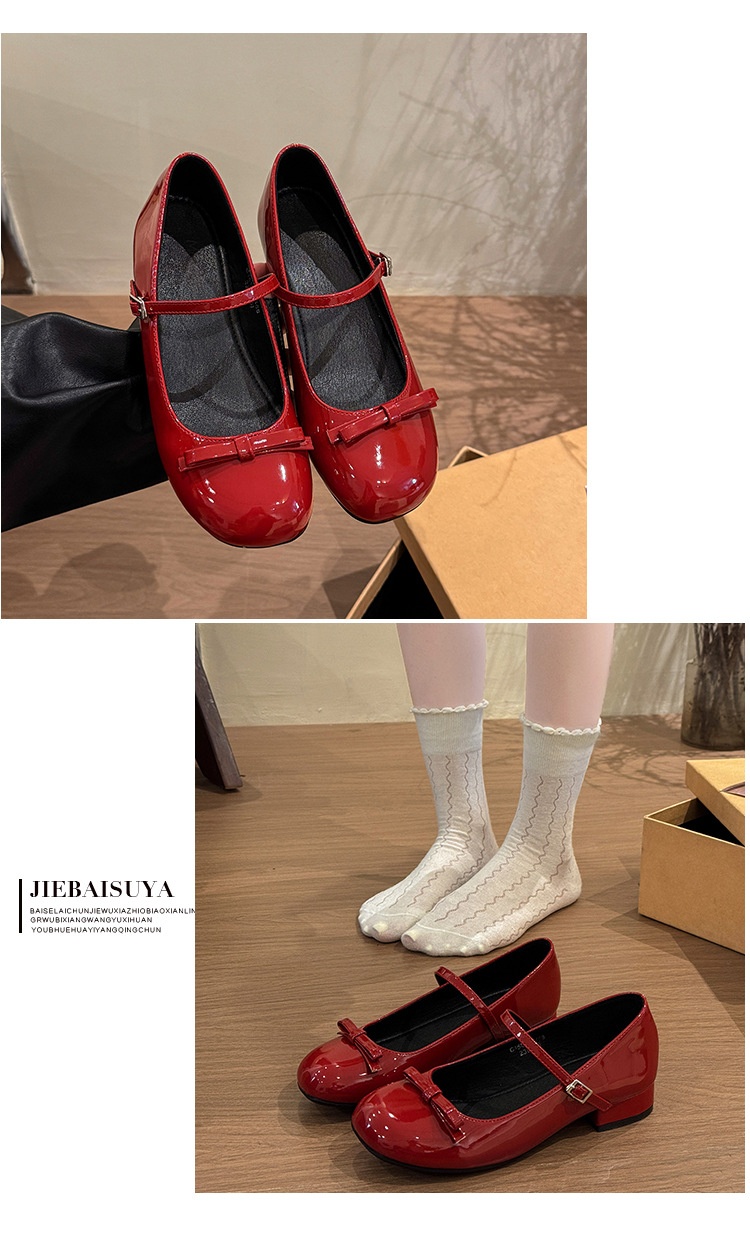 Eleganta mary jane dansskor för dam platta ballerinaskor_voghion.com