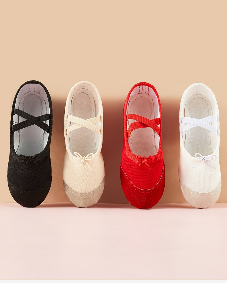 Ballet Dance Shoes For Children With Soft Sole And Leather Laces_voghion.com