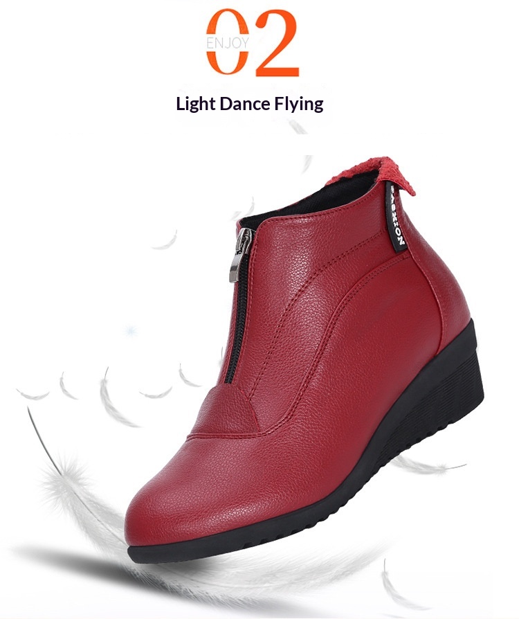 Women's Winter Dance Boots Flat Cold-proof Square Dance Shoes_voghion.com