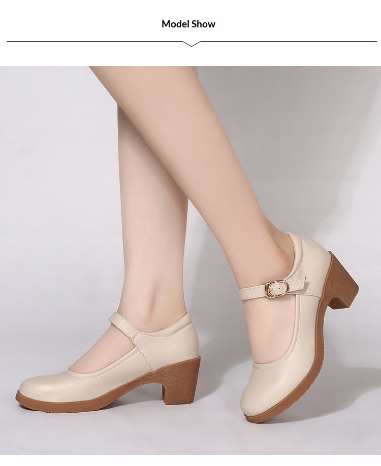 Comfortable Mid-heel Dance Shoes For Women Soft Sole Dancing Footwear_voghion.com