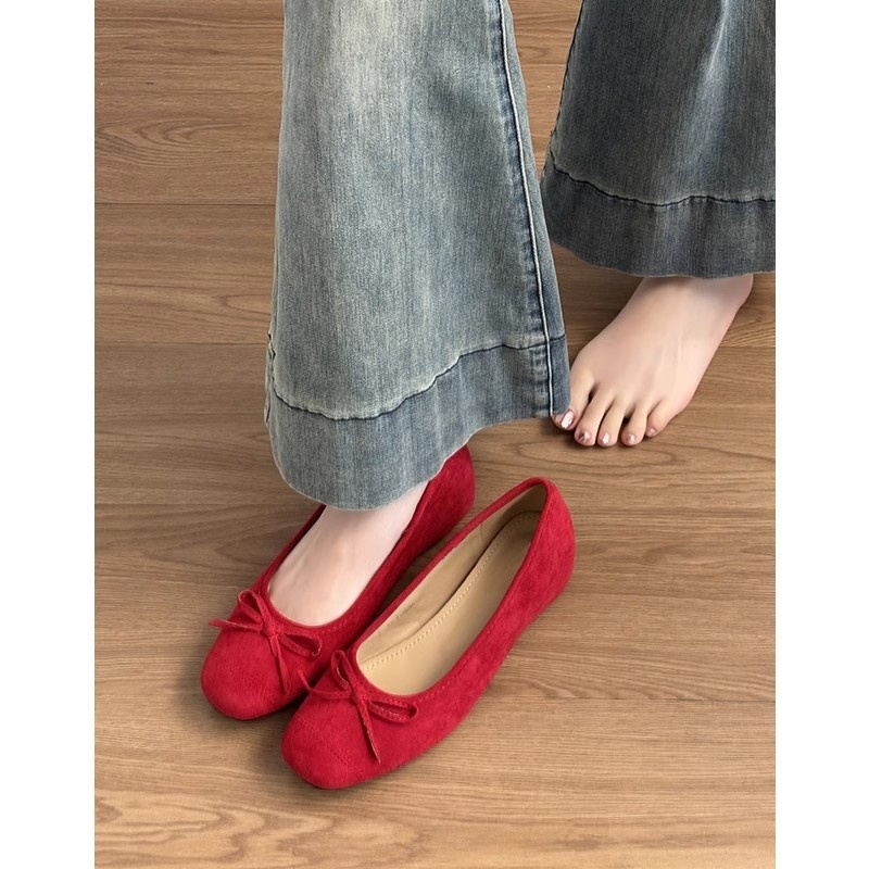 Echte leren dansschoenen voor dames ronde neus avondschoenen_voghion.com