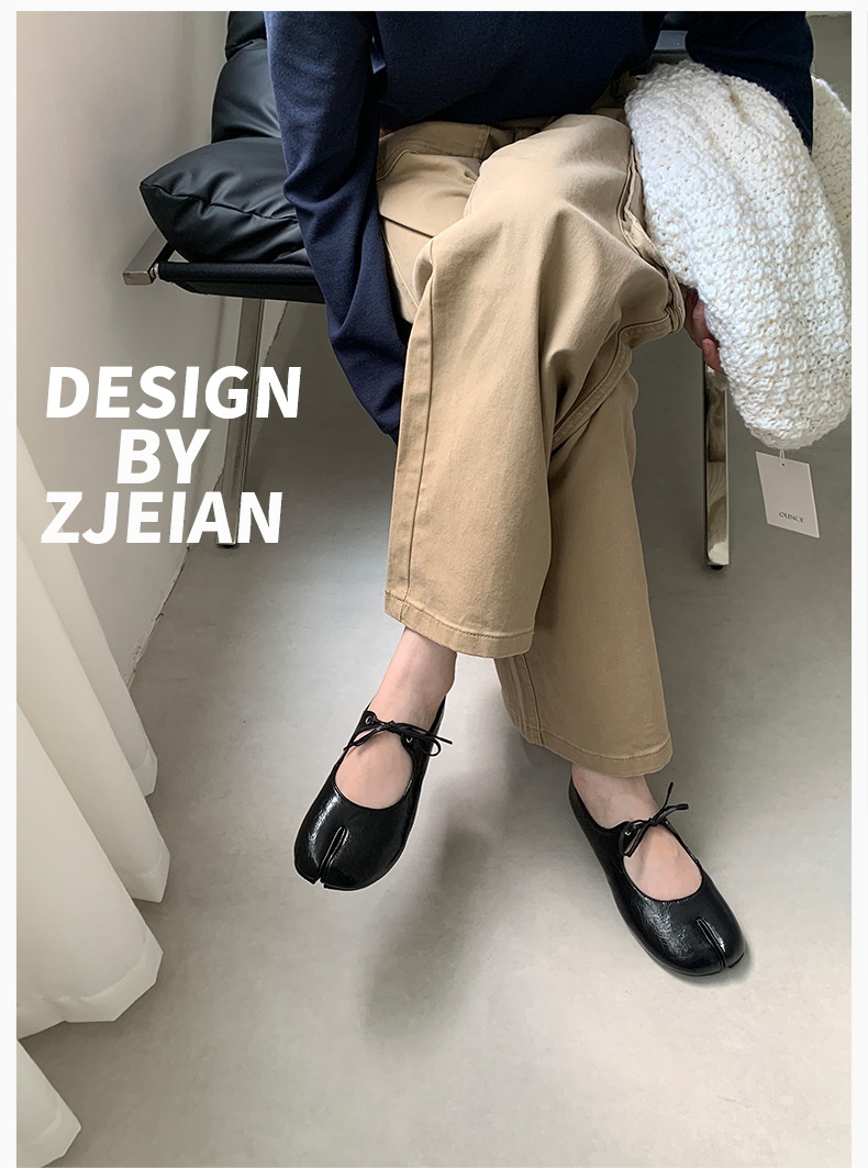 Scarpe da danza mary jane da donna stile francese con punta divisa_voghion.com