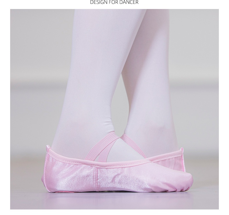 Satin Ballet Dance Shoes For Adults Soft Sole For Performance_voghion.com