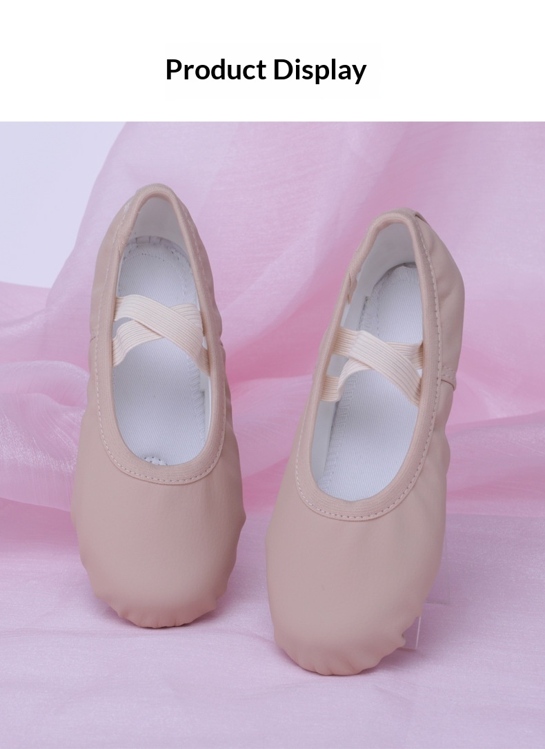 Sapatilhas de ballet para mulher em pele com sola macia_voghion.com