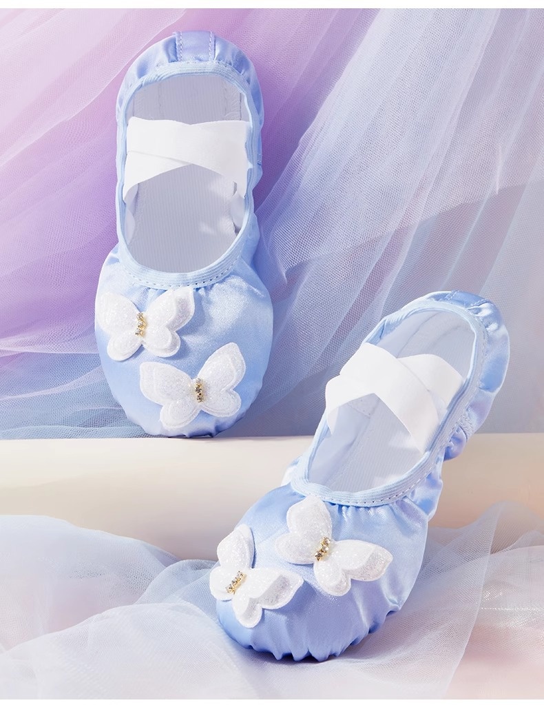 Sapatilhas de ballet para menina com sola macia para treino_voghion.com