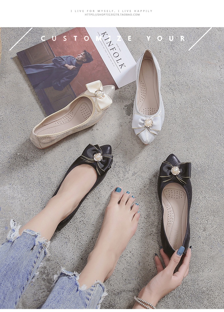 Flache Tanzschuhe Für Damen Mit Perlen Und Weicher Sohle_voghion.com