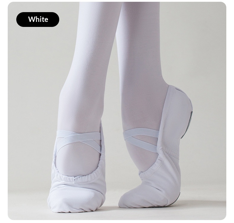 Childrens Ballet Shoes Soft Soled Canvas Dance Practice Pumps_voghion.com