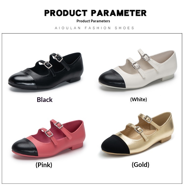 Chaussures de danse mary jane rétro en cuir style français_voghion.com