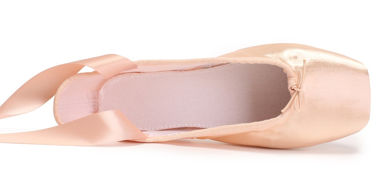 Flickor balettskor i satin med snörning pointe_voghion.com