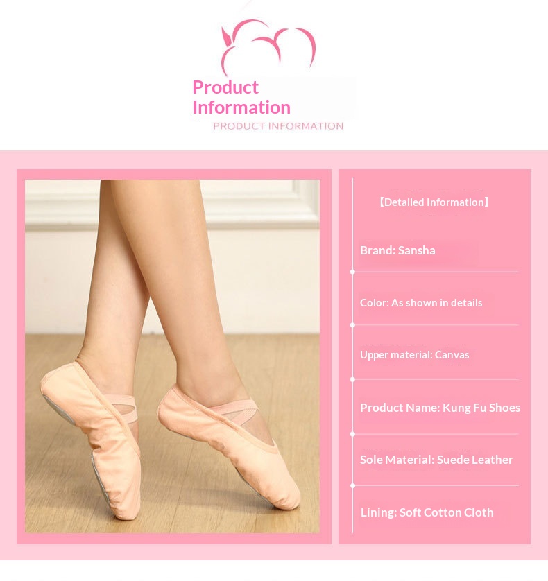 Chaussures de danse professionnelles en cuir à semelle souple_voghion.com
