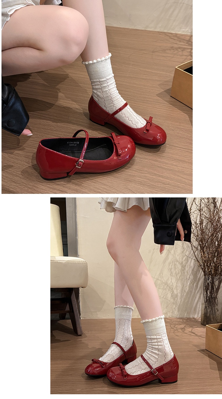 Eleganta mary jane dansskor för dam platta ballerinaskor_voghion.com
