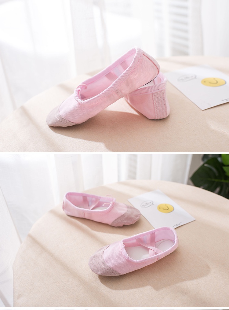 Ballettschuhe Für Mädchen Aus Canvas Für Tanztraining Atmungsaktiv_voghion.com