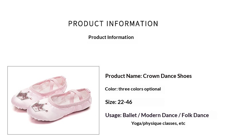 Scarpette da danza classica rosa per bambine con suola morbida_voghion.com