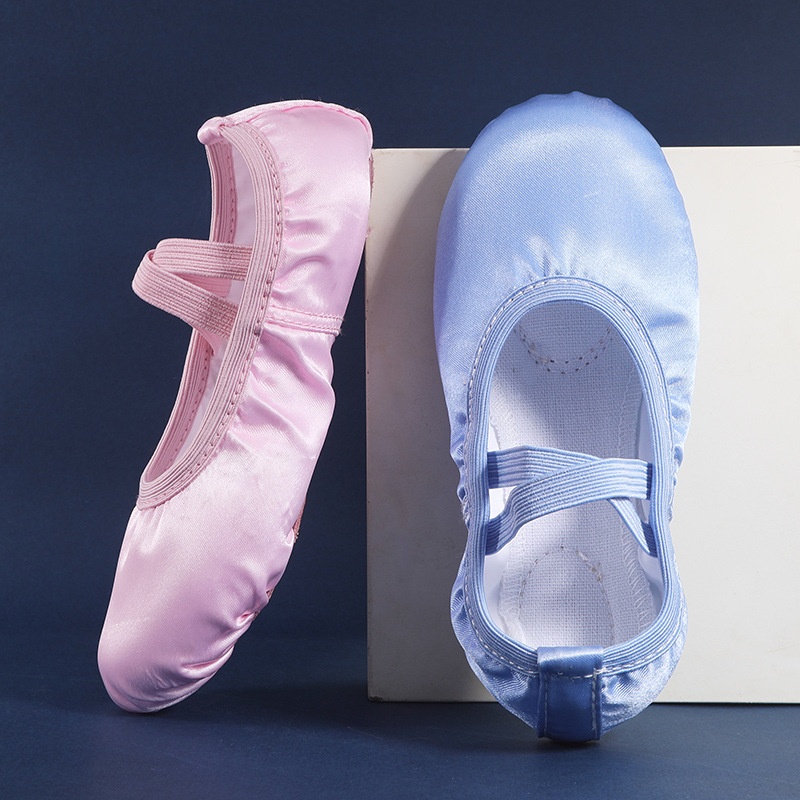 Tanzschuhe Satin Ballett Katzenpfote Körperübung Tanzschuhe Bewertung Aufführung Weiche Sohle Yoga Erwachsene_voghion.com