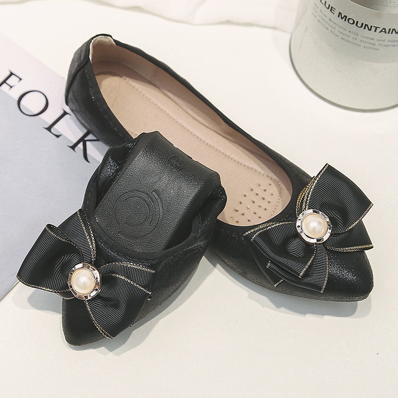 Tanzschuhe, flach, einzeln, für Damen, Neuheiten Frühling/Herbst 2021, Feenschuhe für Mütter, Perlen-Abendschuhe, flacher Schaft, weiche Sohle, Oma-Schuhe_voghion.com