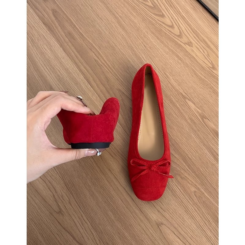 Echte leren dansschoenen voor dames ronde neus avondschoenen_voghion.com