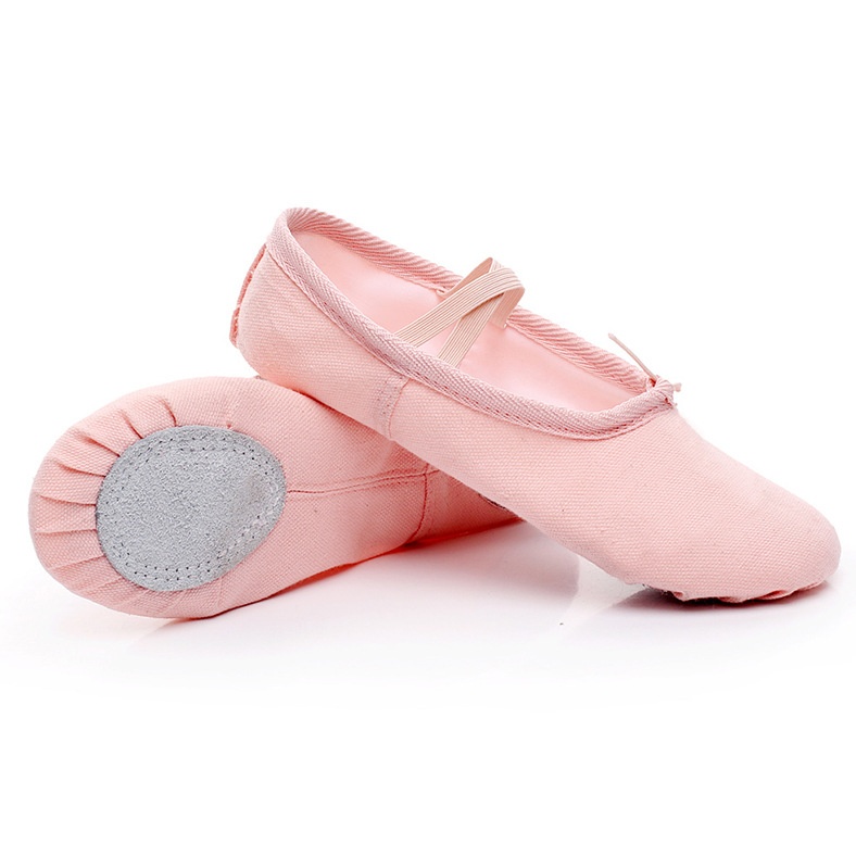 Sapatos de dança para adultos e crianças, com sola macia, para prática. Sapatos de ioga e balé em lona com estampa de pata de gato para meninas._voghion.com
