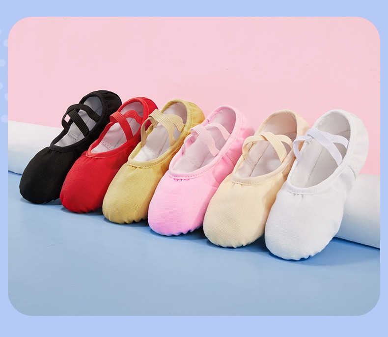 Balletschoenen voor kinderen met zachte zool voor yoga en dans wit_voghion.com
