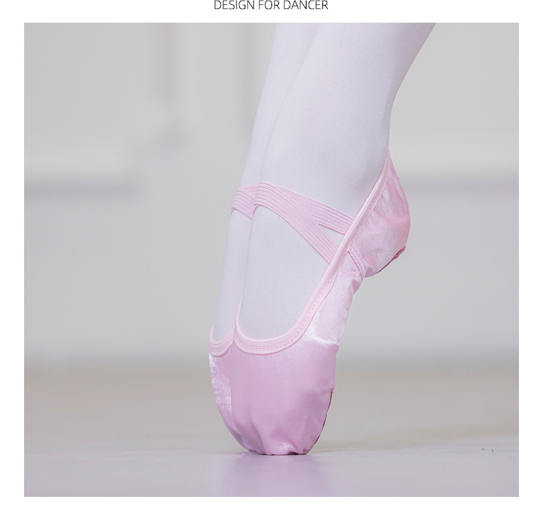 Satin Ballet Dance Shoes For Adults Soft Sole For Performance_voghion.com