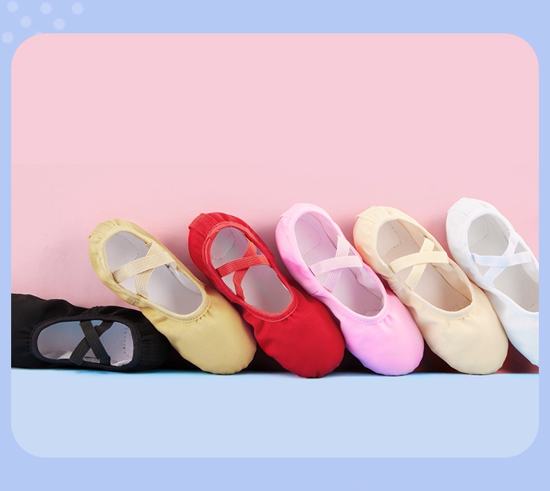 Balletschoenen voor kinderen met zachte zool voor yoga en dans wit_voghion.com