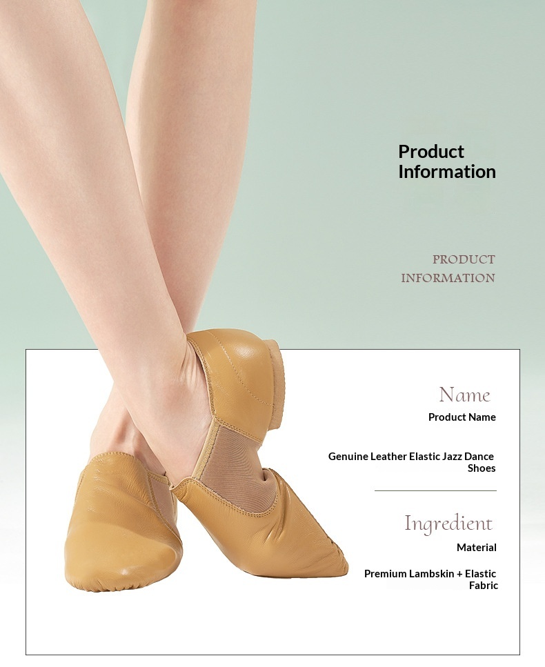 Women's Leather Jazz And Latin Dance Shoes For Professional Practice_voghion.com